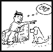 a man and his dog